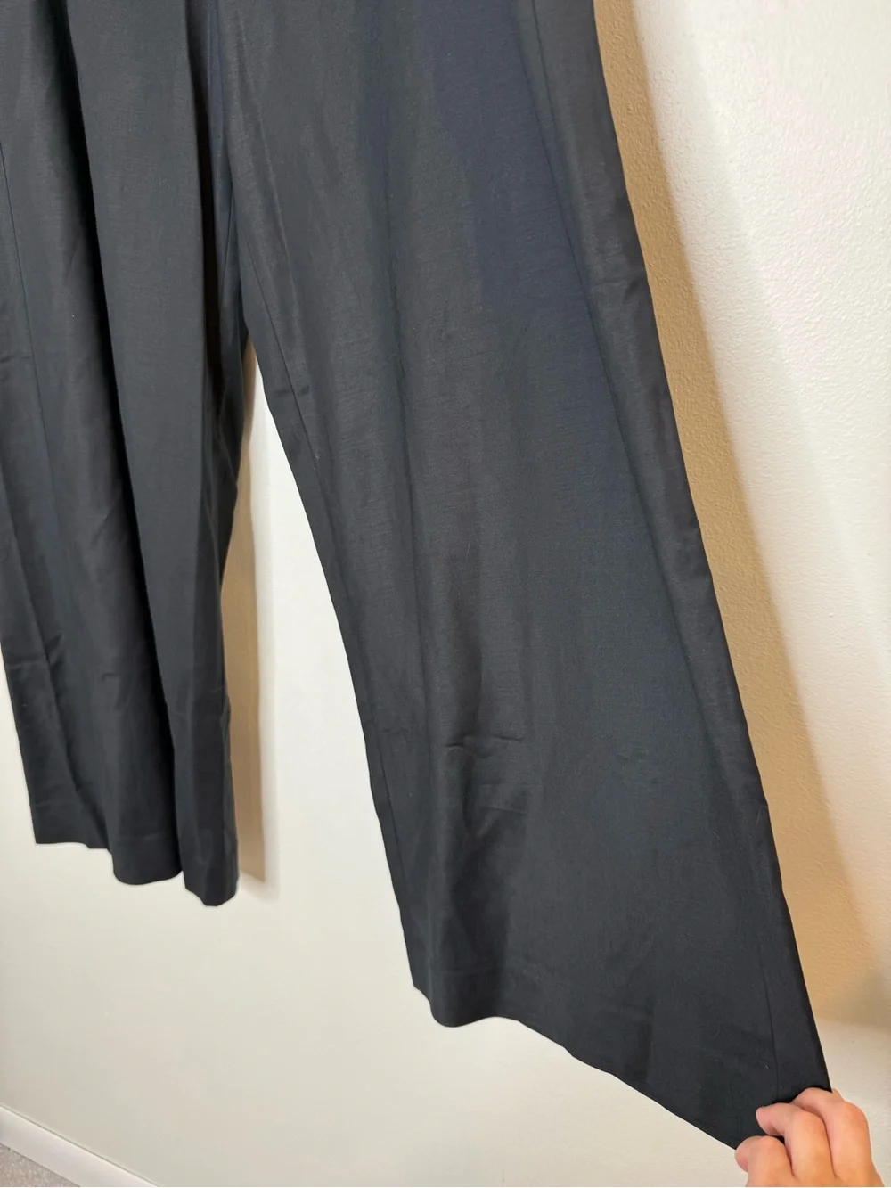 J. Crew Superwide Stratus pant in city twill in black size 10 drawstring pull on